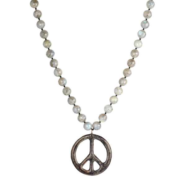 Silvery Peace Necklace